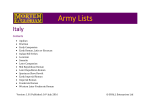 Mortem et Gloriam - Army Lists - Italy