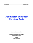 Food Retail and Food Services Code