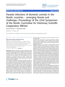 Parasite infections of domestic animals in the Nordic countries