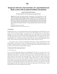 Temporal coherence characteristics of a superluminescent