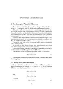 Potential Difference - Farid Minawi`s Physics zone