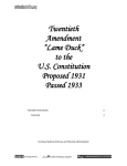 20th Amendment ("Lame Duck")
