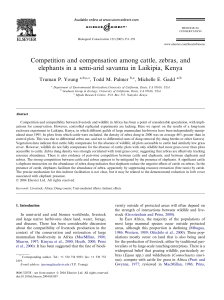 Competition and compensation among cattle
