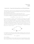 Conservative Internal Forces and Potential Energy