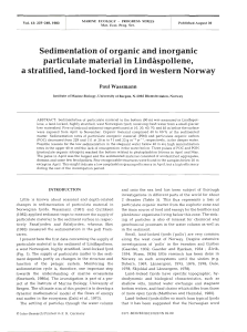 Sedimentation of organic and inorganic