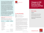 Changes to CIBC Business Bank Accounts and Fees (effective April
