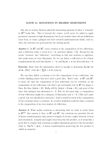 Rotations in higher dimensions