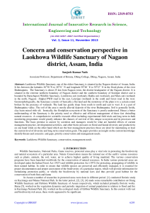 Concern and conservation perspective in Laokhowa Wildlife