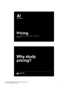 Why study pricing?