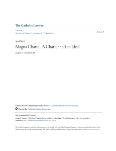 Magna Charta - A Charter and an Ideal