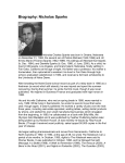 Biography: Nicholas Sparks - Horizon High School Drama