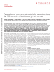 Generation of genome-scale metabolic reconstructions for