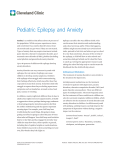 Pediatric Epilepsy and Anxiety