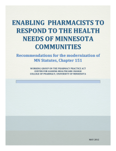 Enabling Pharmacists To Respond To The Health Needs Of