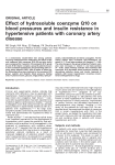 Effect of hydrosoluble coenzyme Q10 on blood pressures
