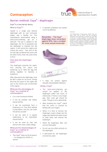 Remember – The Caya® diaphragm does not protect against STIs