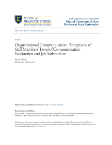 Organizational Communication: Perceptions of Staff Members` Level