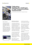 Calibration: meeting the challenges of high-frequency