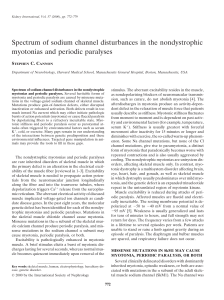 Spectrum of sodium channel disturbances in the nondystrophic