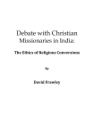 Debate with Christian Missionaries in India