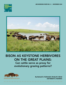 Bison as Keystone Herbivores on the Great Plains