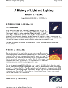 A History of Light and Lighting