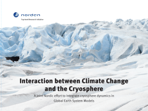Interaction between Climate Change and the Cryosphere