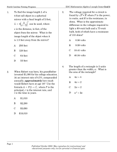 1. To find the image length of a 4-foot tall object in a spherical mirror