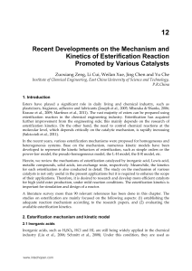 Recent Developments on the Mechanism and Kinetics