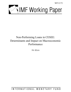 Non-Performing Loans in CESEE