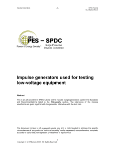 Impulse generators used for testing low-voltage equipment