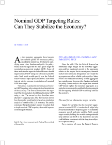 Nominal GDP Targeting Rules: Can They Stabilize the Economy?