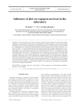 Influence of diet on copepod survival in the laboratory