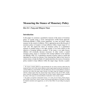 Measuring the Stance of Monetary Policy