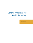 General Principles for Credit Reporting