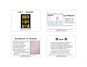 Lab 2 - Variation Lab Website Introduction To Variation Goals