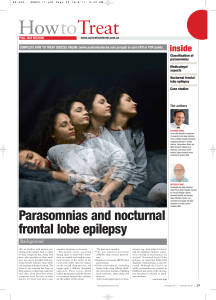 Parasomnias and nocturnal frontal lobe epilepsy