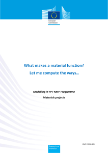 Modelling in FP7 NMP Programme