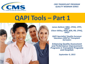 QAPI Tools – Part 1 - American Society of Transplantation