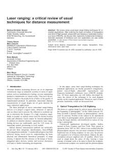 Laser ranging: a critical review of usual techniques