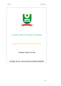 ECO442 - National Open University of Nigeria