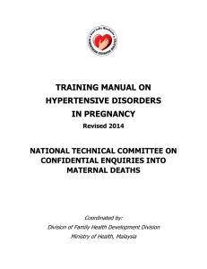 training manual on hypertensive disorders in pregnancy