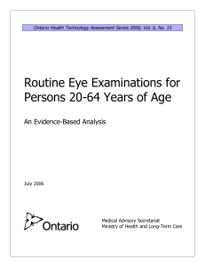 Routine Eye Examinations for Persons 20