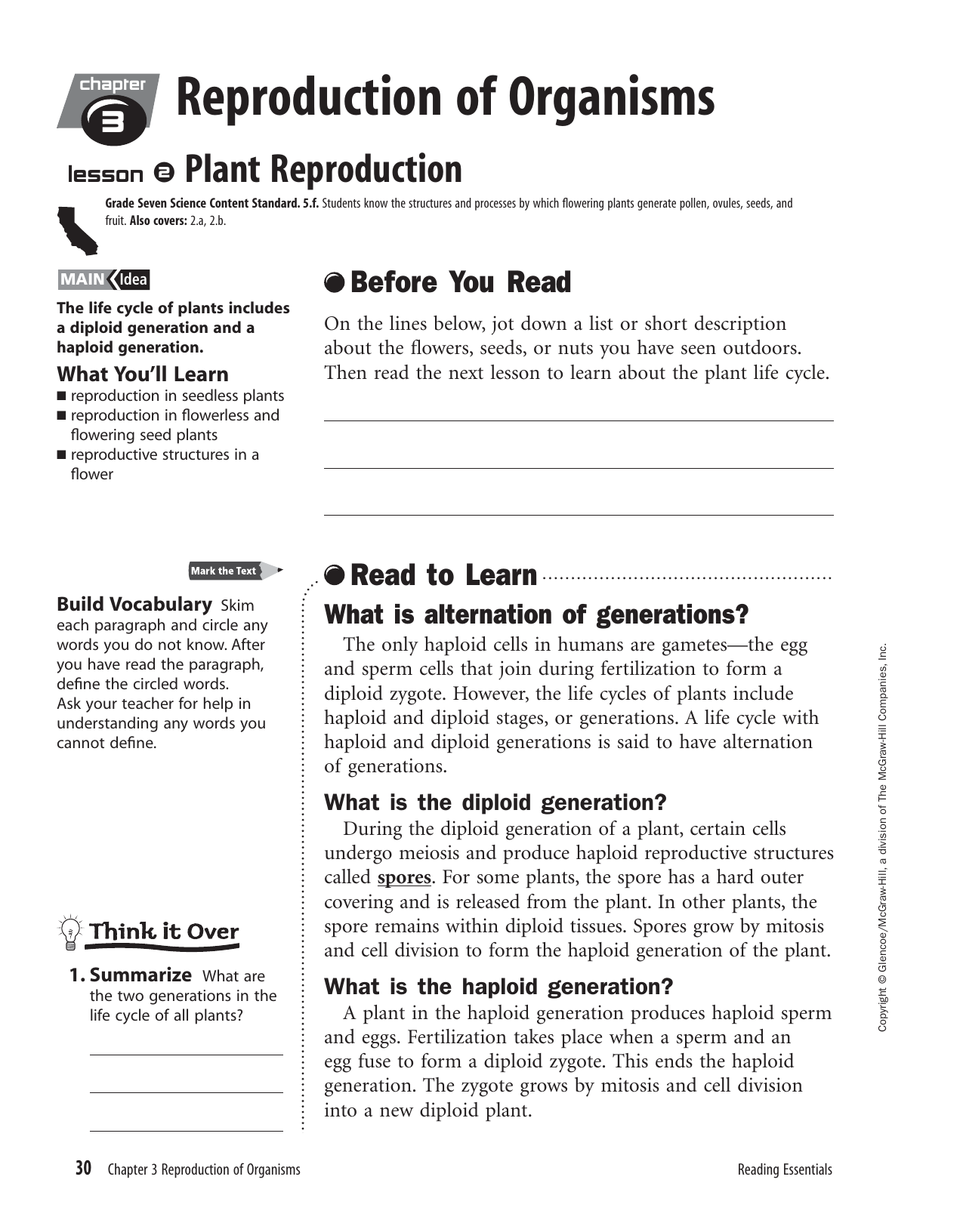 Chapter 3 Reproduction Of Organisms Chapter 3 Reproduction Of Organisms