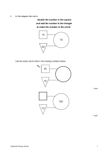 `double the number in the square and add the number in the triangle