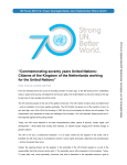 ﬁCommemorating seventy years United Nations