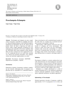 Preeclampsia–Eclampsia | SpringerLink