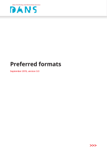 DANS: Preferred formats