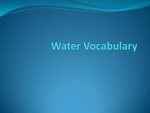 Water Vocabulary