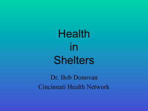 Health in Shelters - National Health Care for the Homeless Council